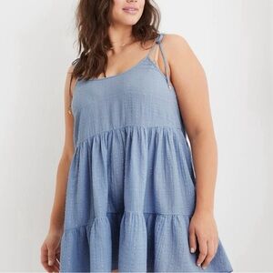 Aerie ORANGE Tiered dress